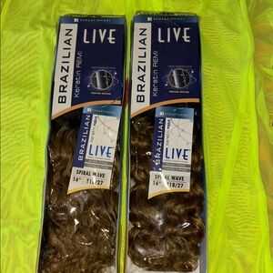 Brazilian Remi Spiral Wave Hair 2packs Extensions(new)